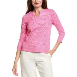 J.McLaughlin NWT Carly Catalina Top Sz M Pink 3/4 Sleeve Maxi Top Geometric